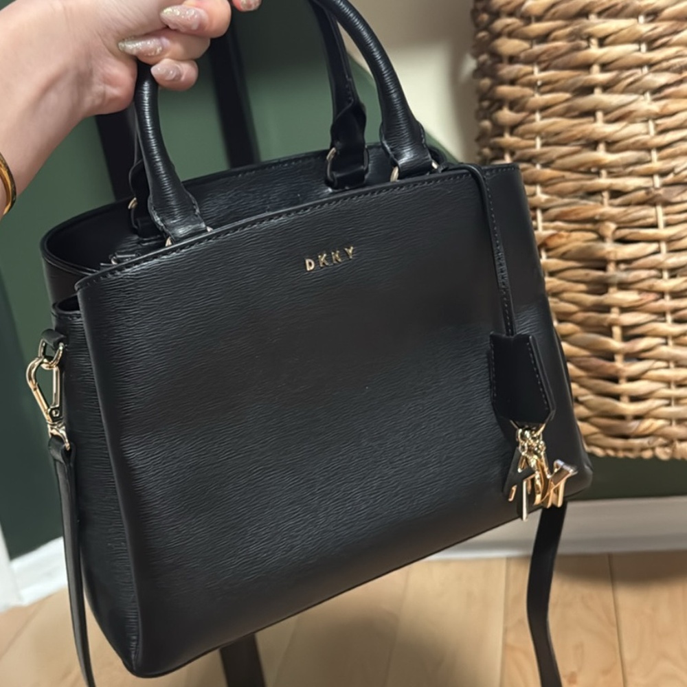 DKNY Black Purse Triple Compartment
